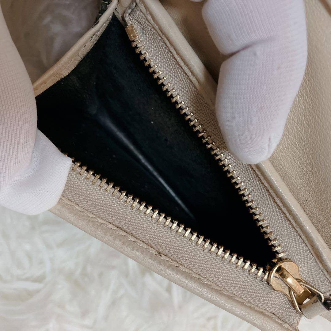 美品　GUCCIグッチ パイソン GGマーモント 折り財布 コンパクトウォレット