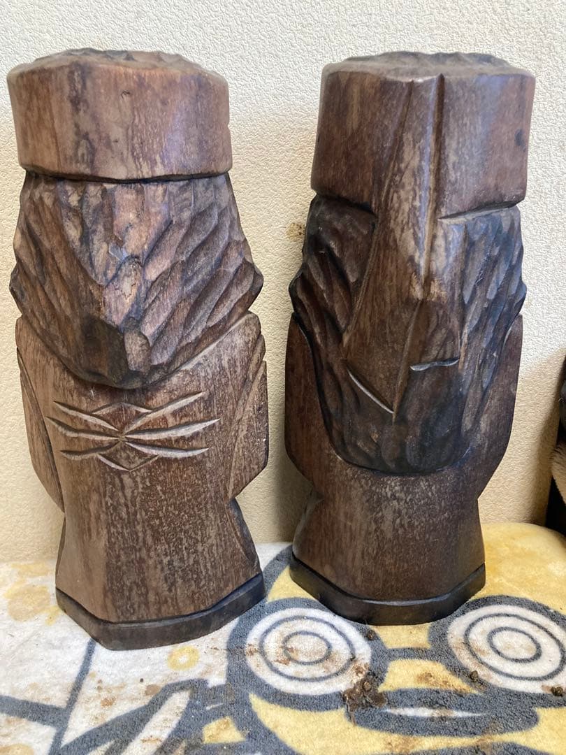 ヤーマン木製彫刻 人形 2体セット