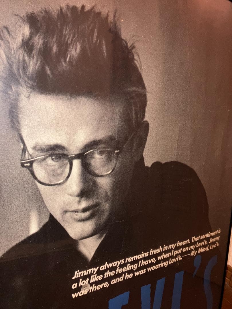 90年代 LEVI'S リーバイス 501 ジェームス ディーン 額付 ポスター