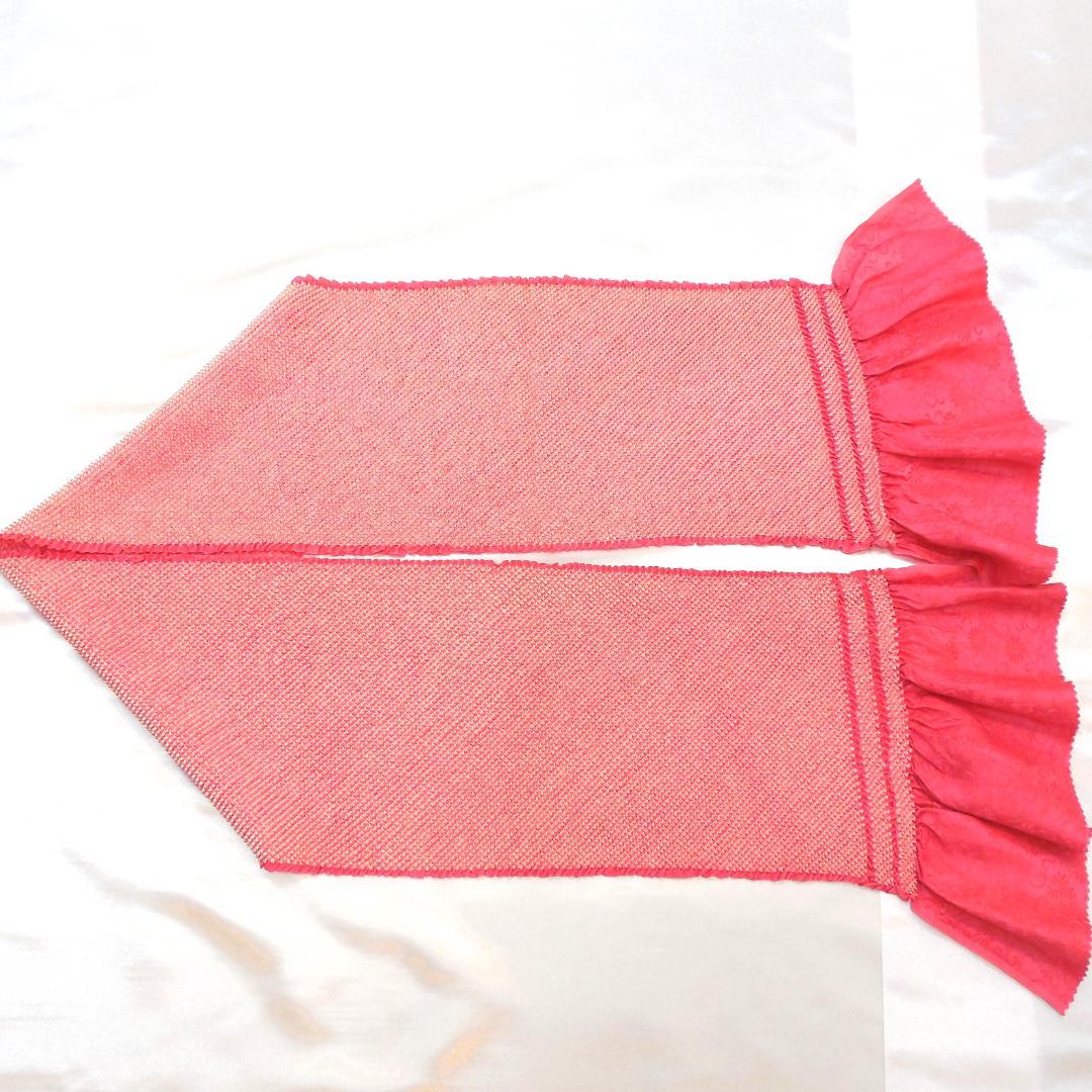 極美品★振袖フルセット　正絹　振袖　7点セット　成人式　Mサイズ　緑　赤　古典柄