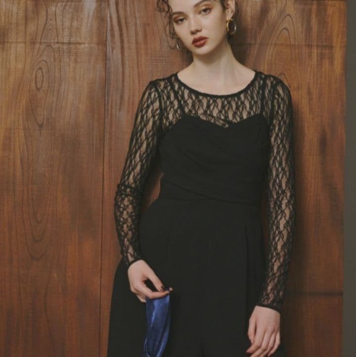 【連休限定価格】 ANDRESD クロスオールインワンドレス ワンピース 結婚式