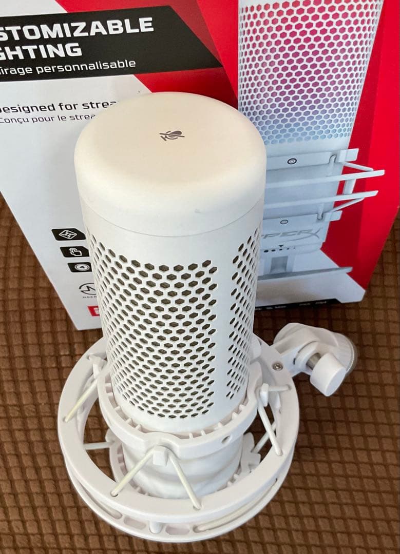 ★HyperX QuadCast S スタンドアロンマイク ホワイト 白