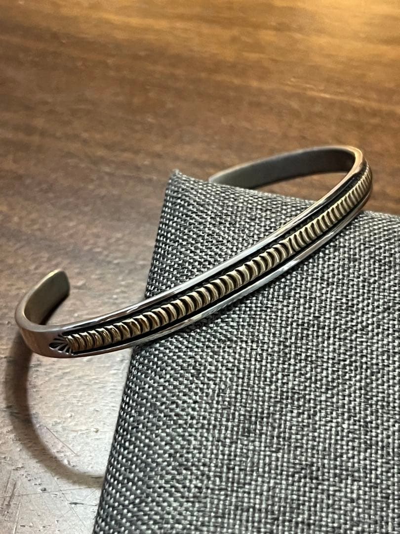 希少 Lサイズ ブルースモーガン 14k バングル 手首周り18〜18.5cm