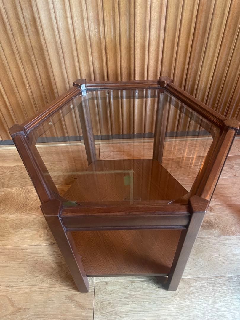 ビ*ク様 BROOKS HEXAGON TABLE / GLASS