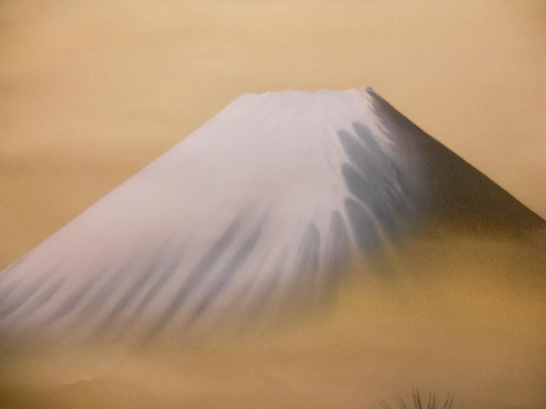 掛け軸 尾崎春秋 一富士二鷹三茄子 絹本 希少 軸装 茶道具 掛軸 美品 です。