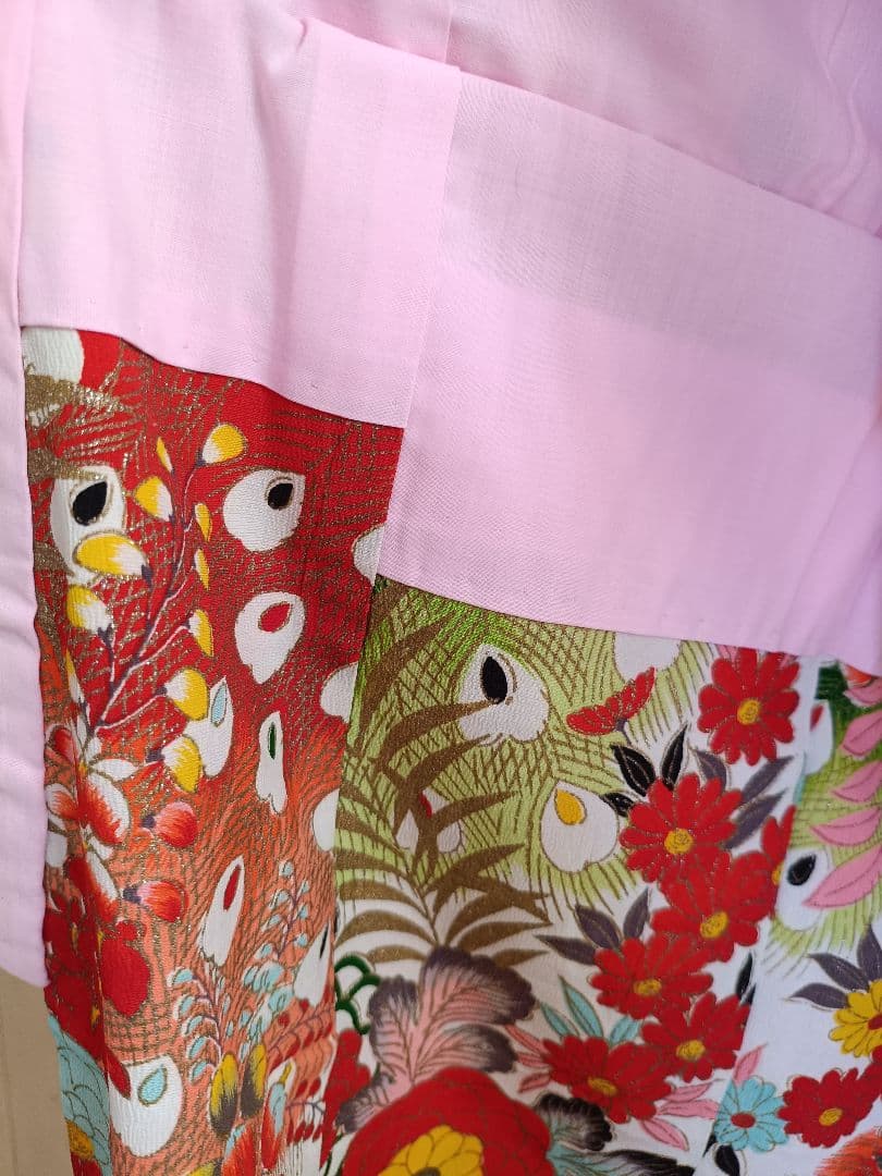 アンティーク孔雀の羽の模様☆七五三3歳着物単品