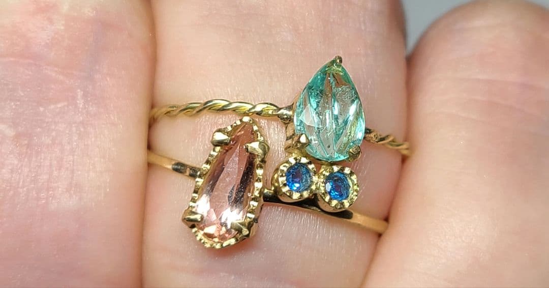 ミラノ日本の職人の腕が光る逸品です!★天然パライバトルマリン★