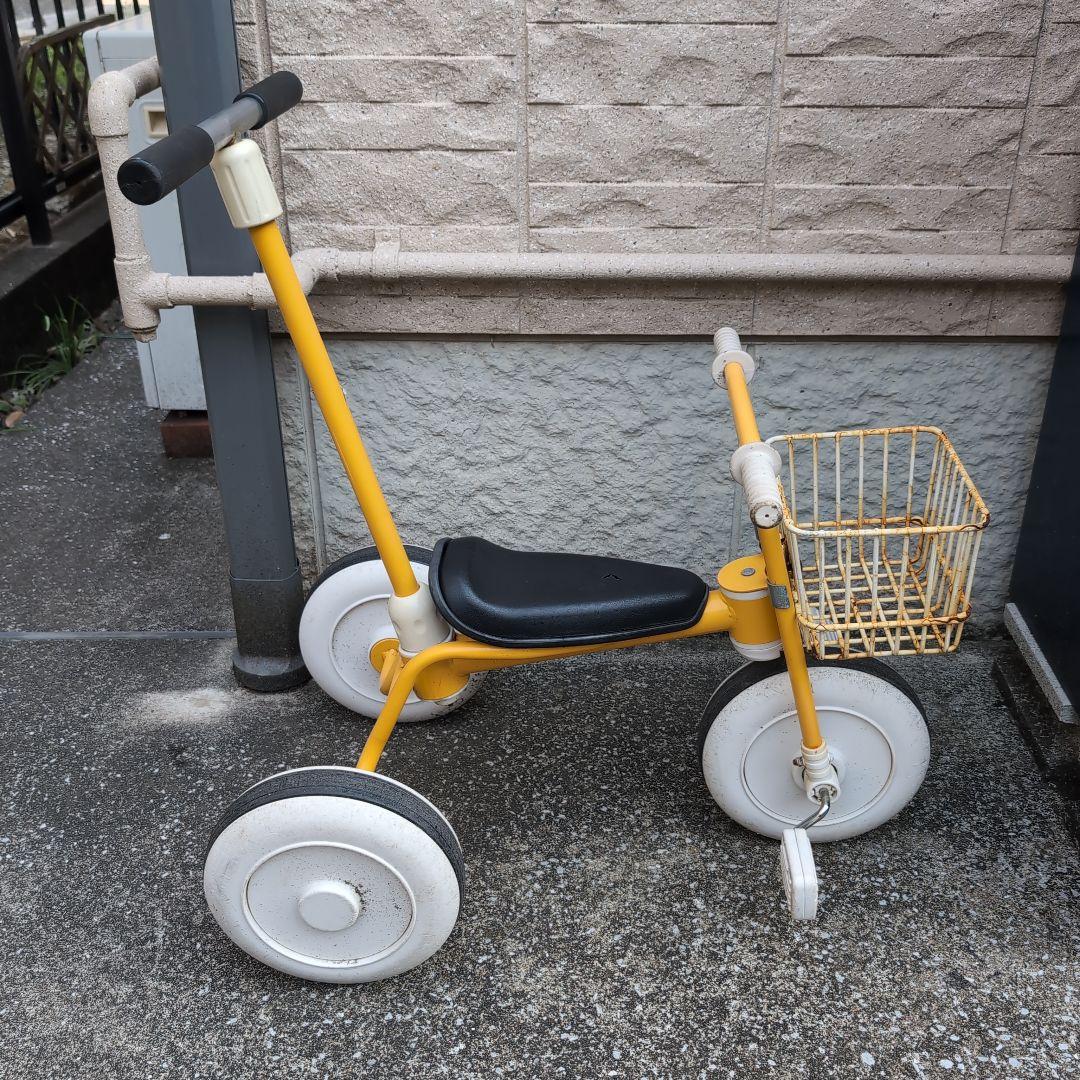 ☆値下げ☆イエロー三輪車 バスケット付き（たのめる便）