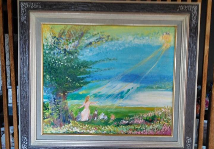 絵画 油絵　長嶺ヤス子　作
