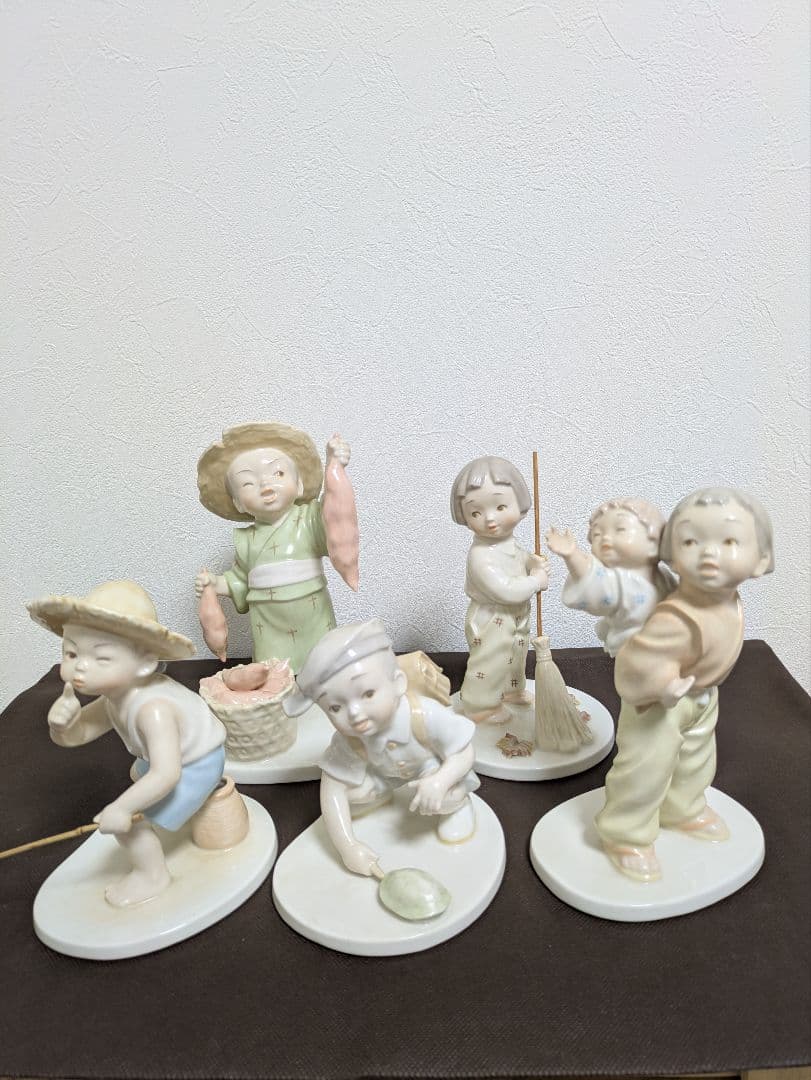ノリタケ【乃りたけ陶房☆小島豪作】童子人形シリーズ【5点セット】