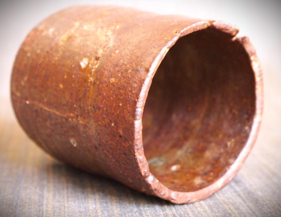 希少作★鯉江良二★設楽手湯のみ★共箱