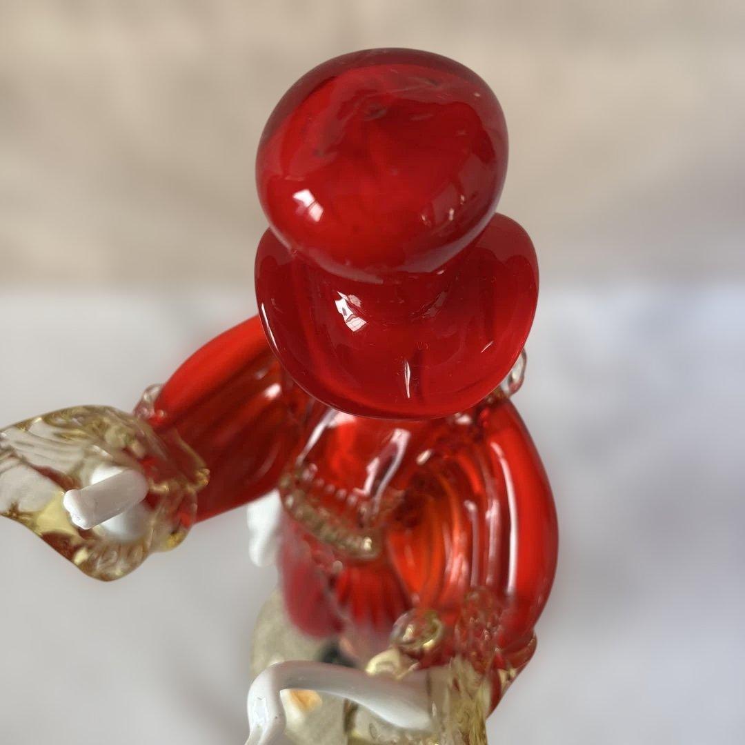 ベネチアングラス　ペア人形　ムラーノ　アンティーク