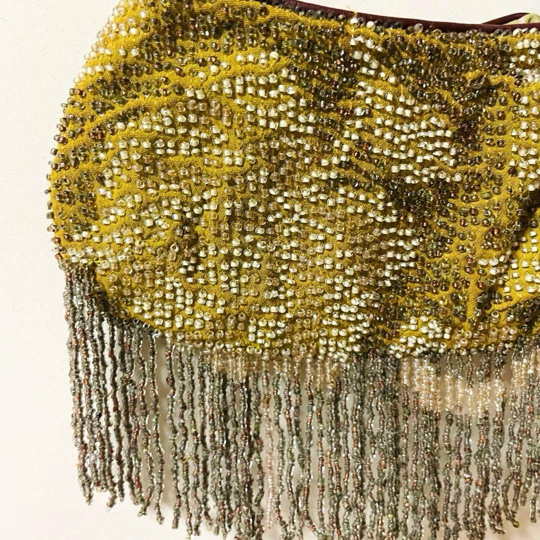 極美品✨ ジャマンピュエッシュ パーティー ハンド バッグ ミニ ビーズ