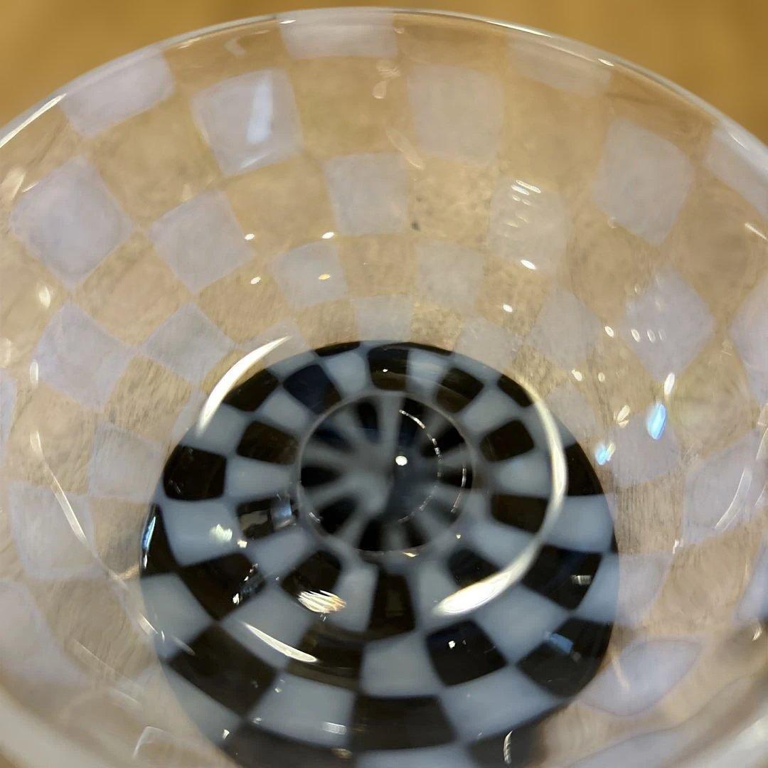 廣田硝子 大正浪漫硝子 氷コップ デザートカップ 水玉 乳白 和グラス二つ