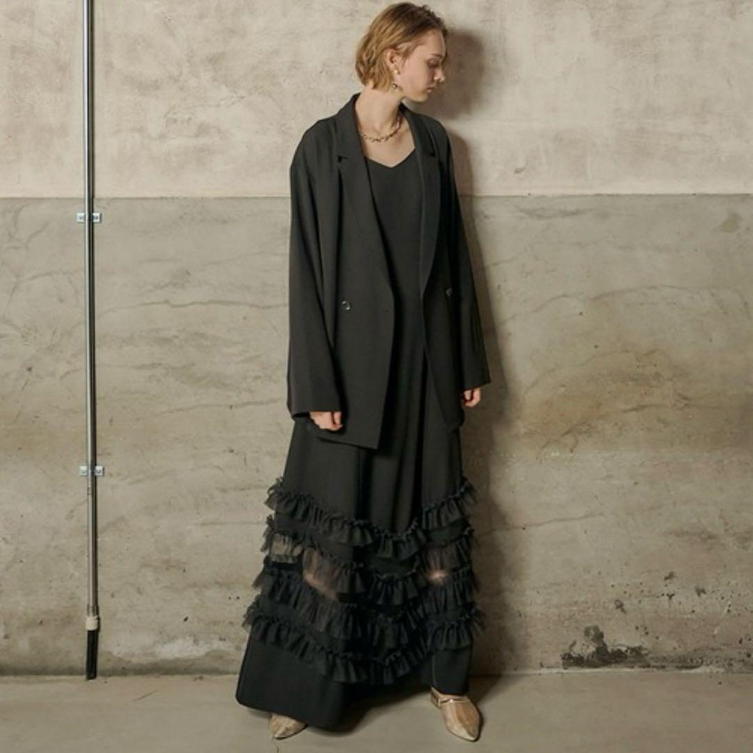 et.UNiVER セットアップロングドレス Mサイズ チャコールグレー