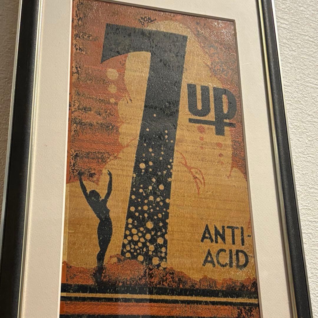 ✴︎レア入手困難✴︎【セブンアップ7up 】ヴィンテージブリキ看板　額縁付