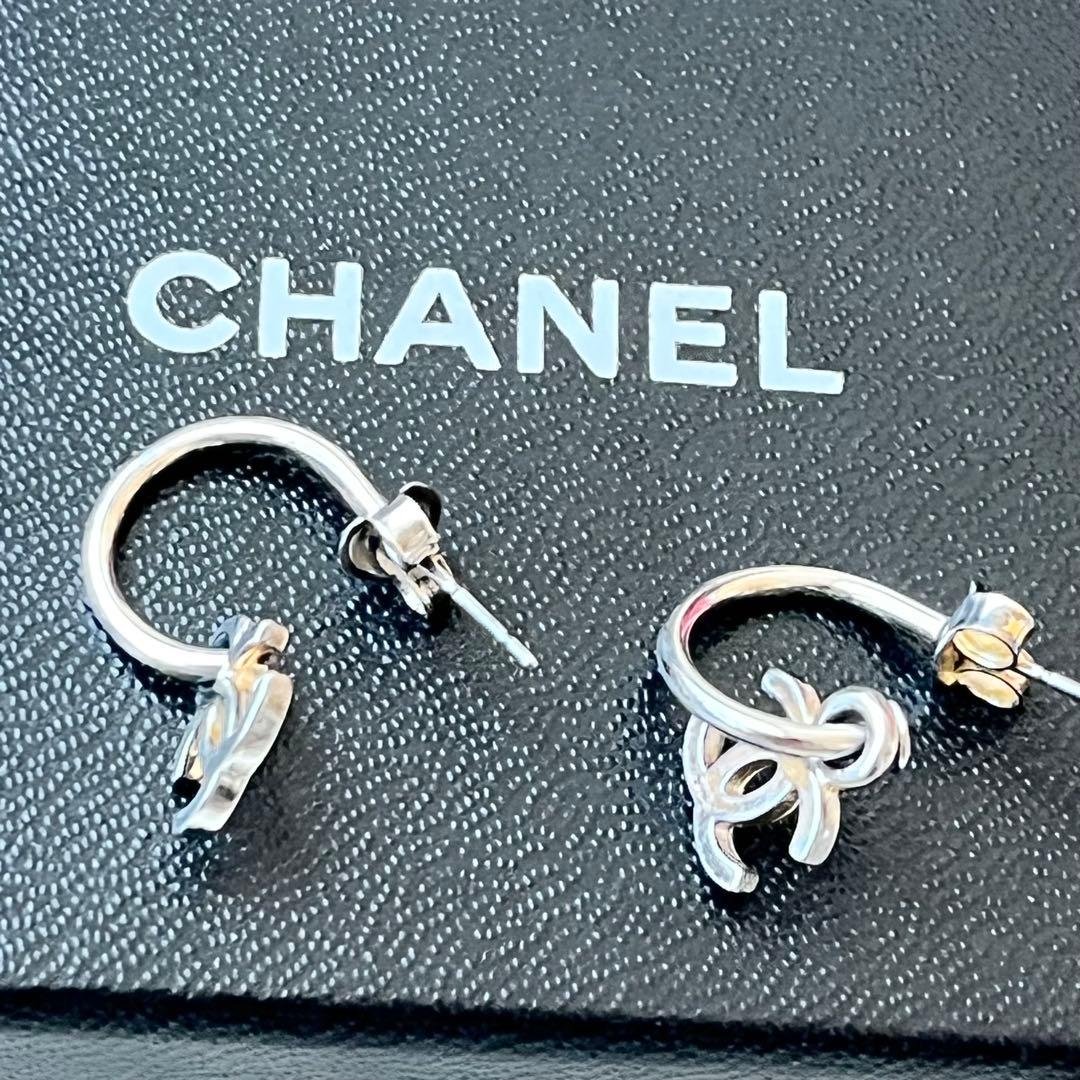 【希少】 ヴィンテージ CHANEL シルバー フープピアス ココマーク 97P