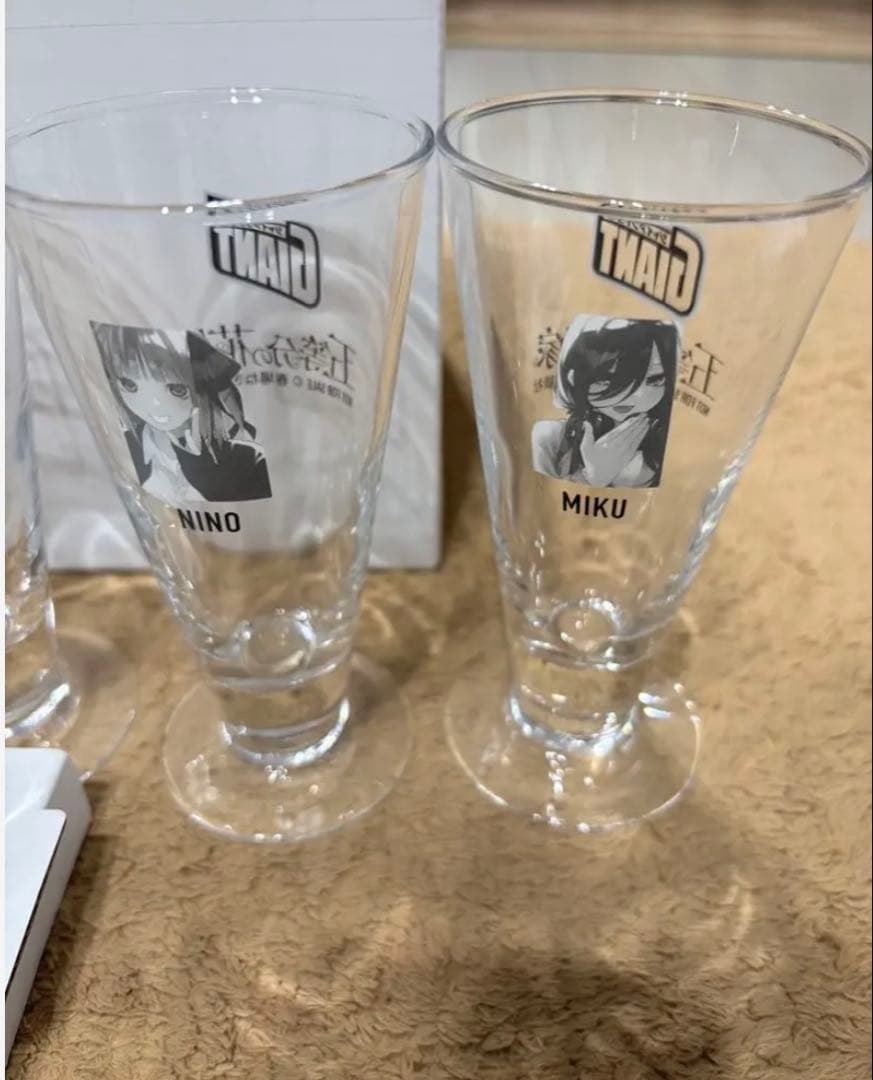 五等分の花嫁グラス5点セット　ジャイアントコーンキャンペーン