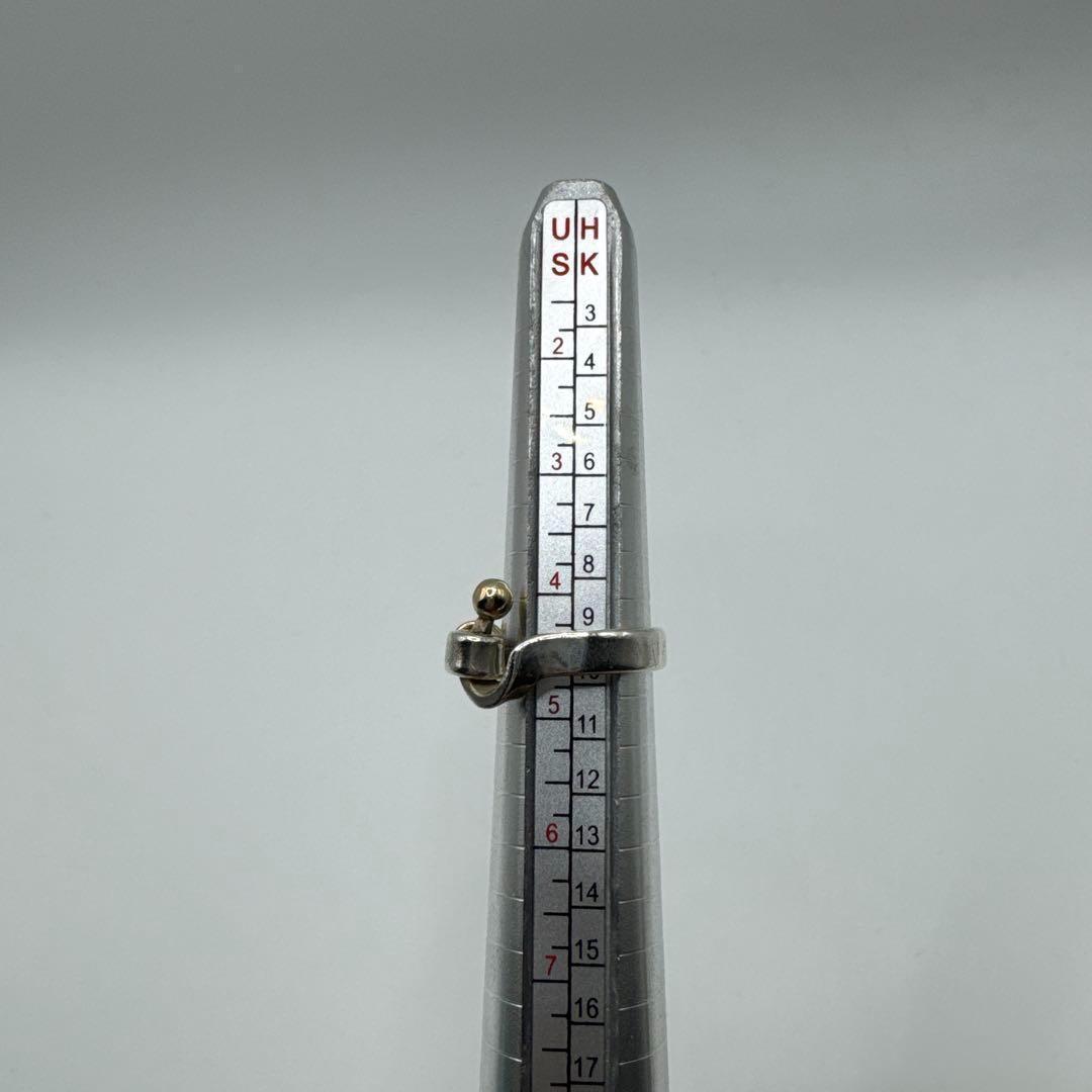 ティファニー リング フック&アイ 14金 シルバー 8号 コンビ