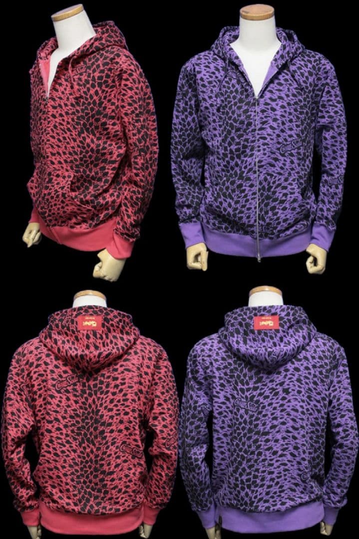 【CREAM SODA】クリームソーダ 50周年記念 ヒョウ柄ジップパーカー L