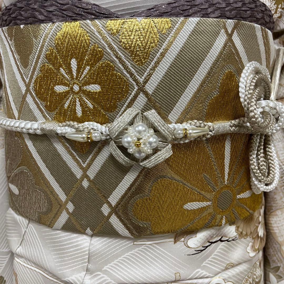 くすみ系ベージュの上品な古典振袖フルセット