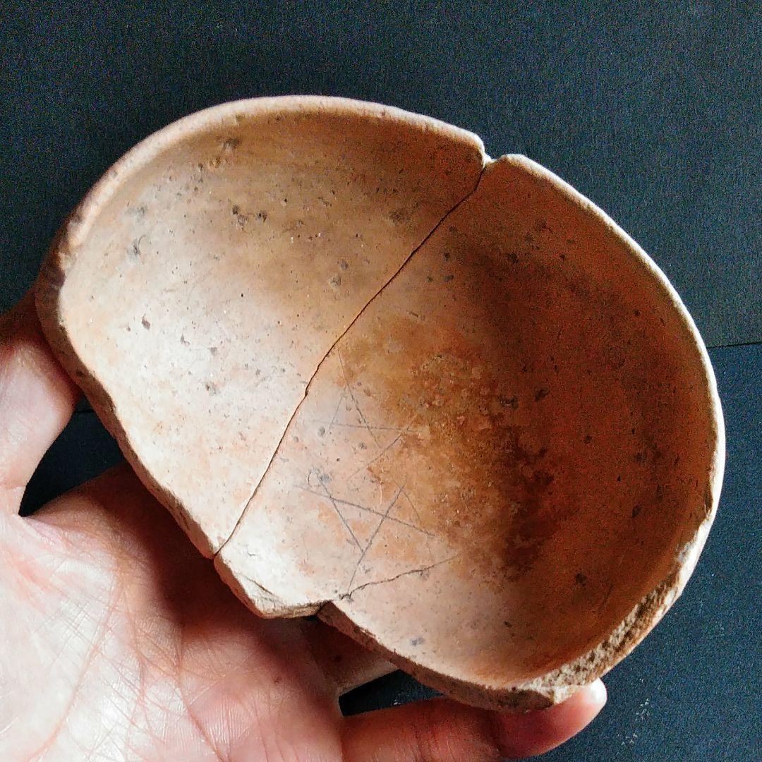 古代日本　弥生式土器　素焼き土器　本物　 田手川　吉野ヶ里遺跡
