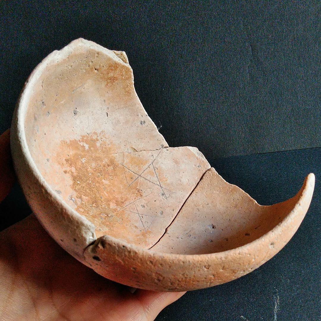 古代日本　弥生式土器　素焼き土器　本物　 田手川　吉野ヶ里遺跡