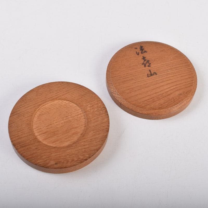 茶道具　欅製　ろくろ目　香合　在銘　共箱　V　8721