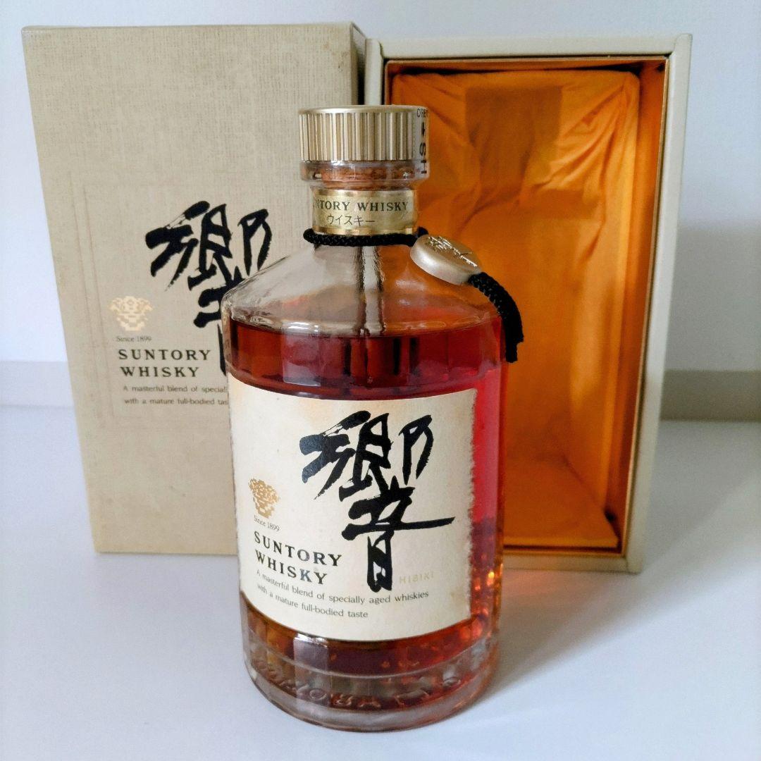 希少 初期【サントリー】響 旧ボトル　裏ゴールドラベル 金キャップ 古酒 未開封