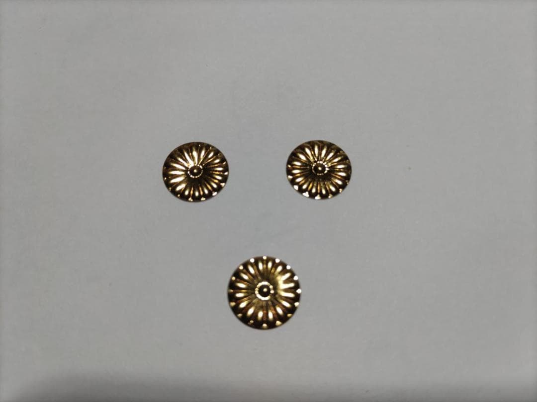 特別価格！【菊紋金具】4分ｘ220枚 （12ｍｍ）神殿、神輿、真鍮金具です。