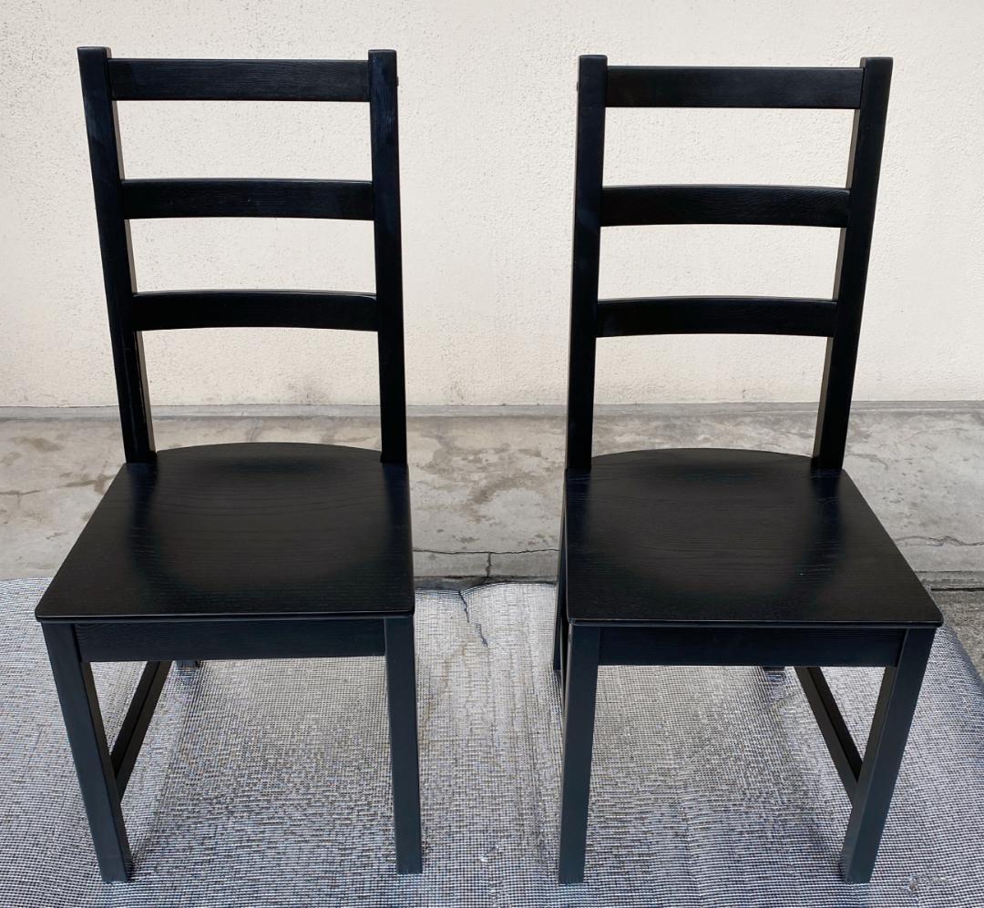 IKEA ノルドヴィーケン ダイニングテーブル 椅子2脚セット ドロップリーフ