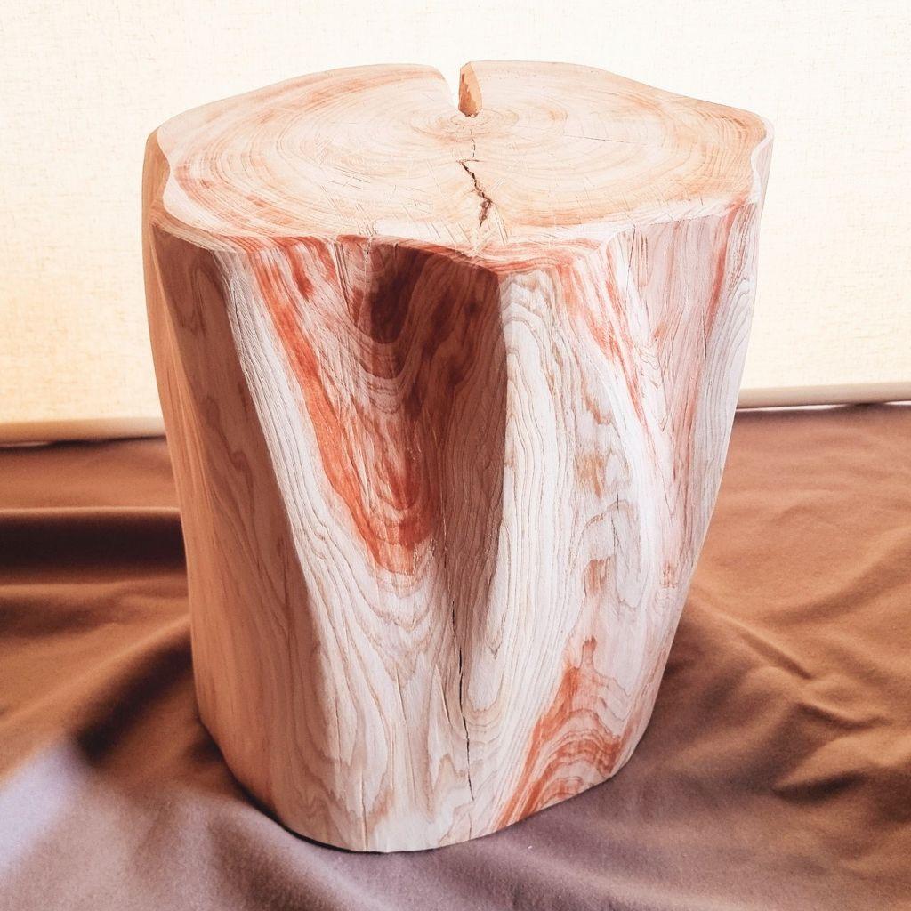 天然アロマ 東濃ひのき 切株スツール・テーブル・無垢無塗装・オーガニック