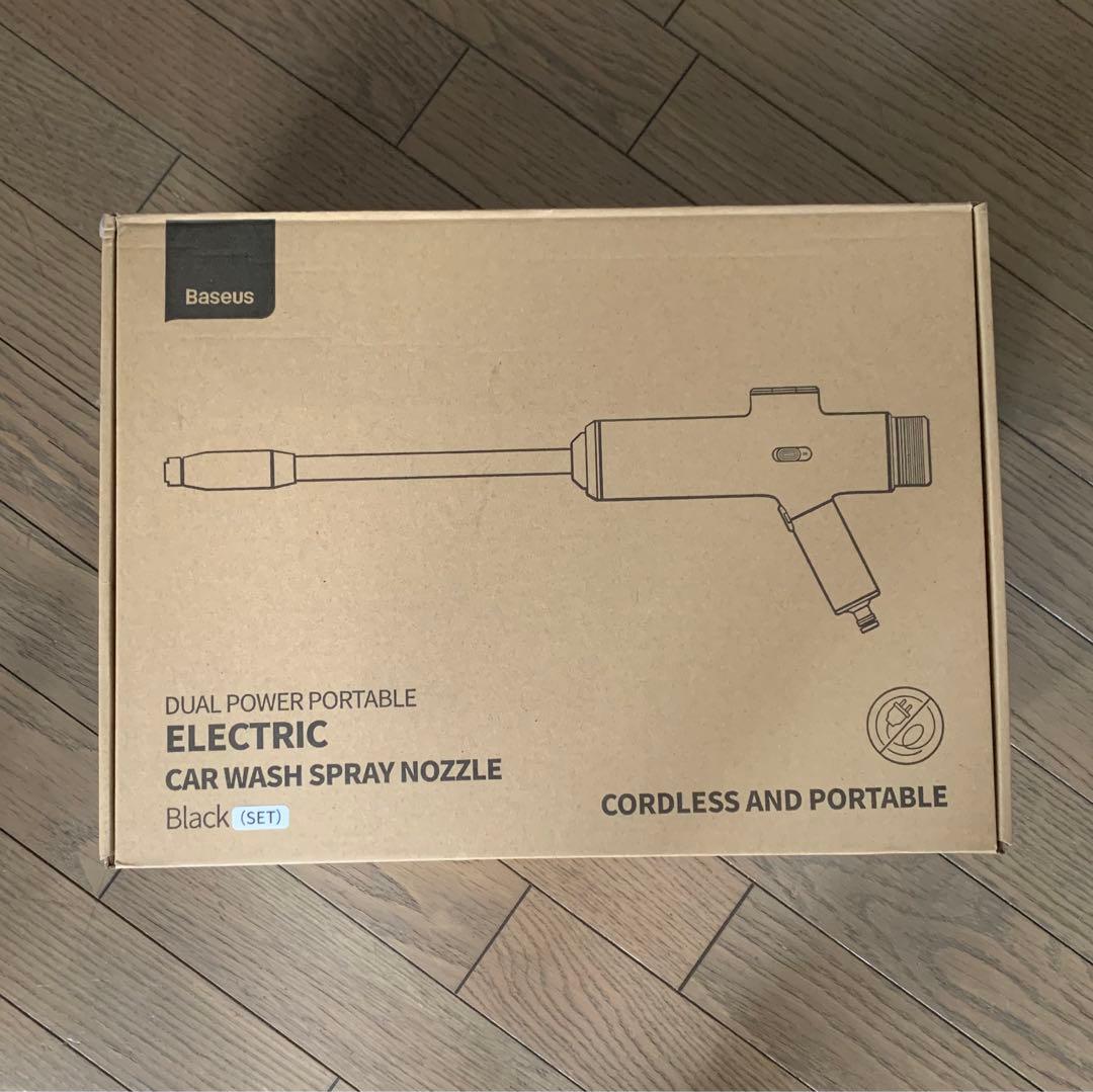 ポータブル　高圧洗浄機　予備バッテリー付き