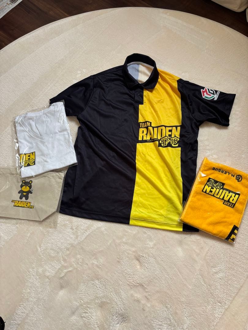 Mリーグ　TEAM雷電　レプリカユニフォーム　タオル　Tシャツ　ミニトートバッグ