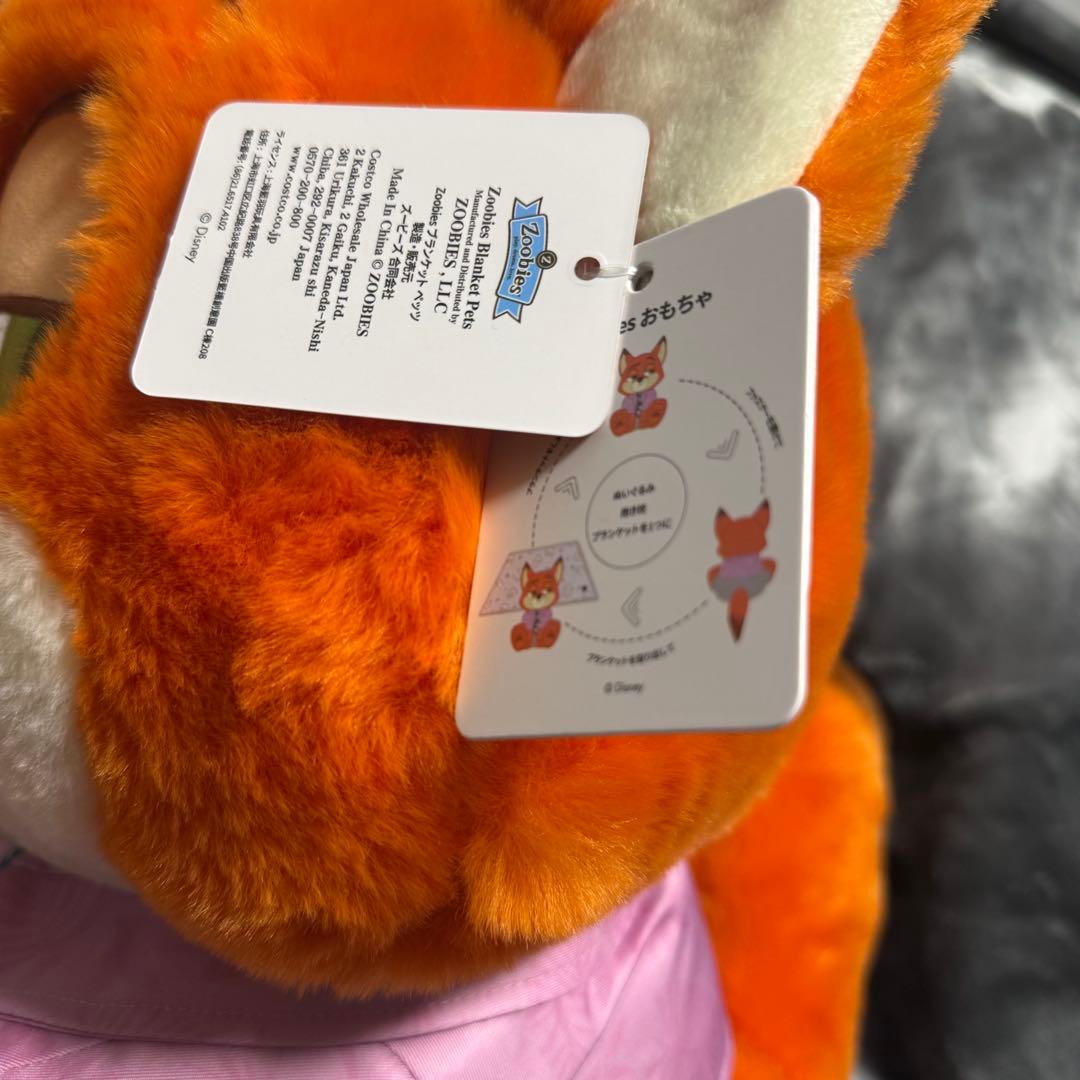 コストコ ディズニー ズートピア2 ニック・ワイルド ぬいぐるみ ブランケット