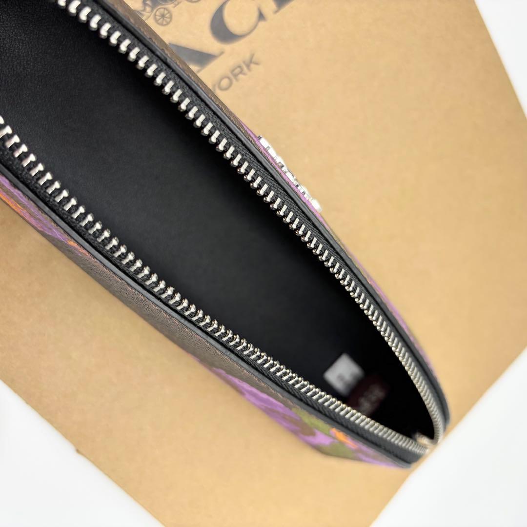 【COACH☆新品】ペンシル ケース・シグネチャー キャンバス・ローズ プリント