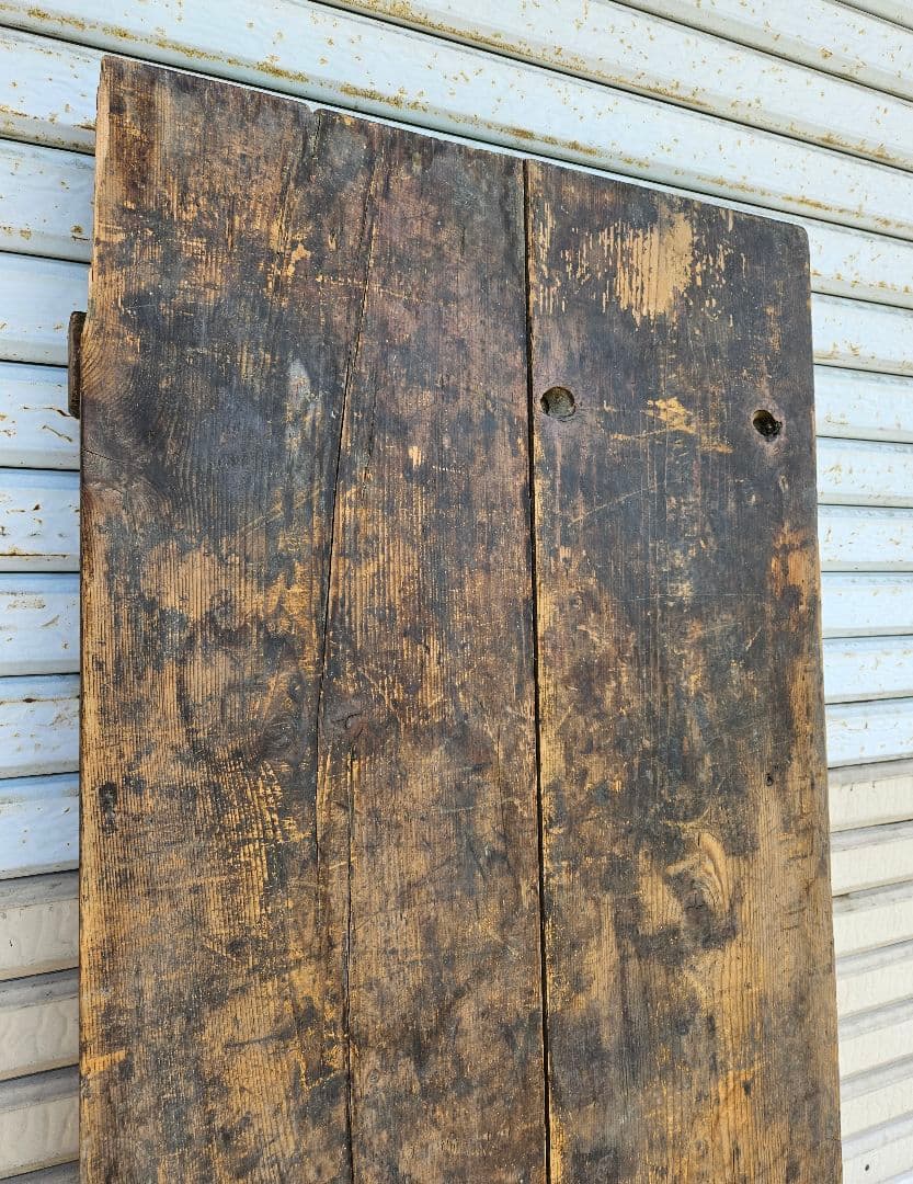 日本のアンティーク 枯れた木の飾り台 裁ち台 古材 古木 裁ち板 作業台