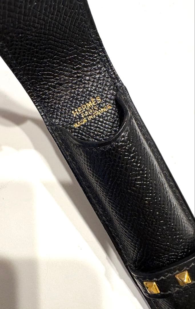 エルメス☆ペンケース　スタッズ　メドール クシュベル アクセサリーポーチ　黒