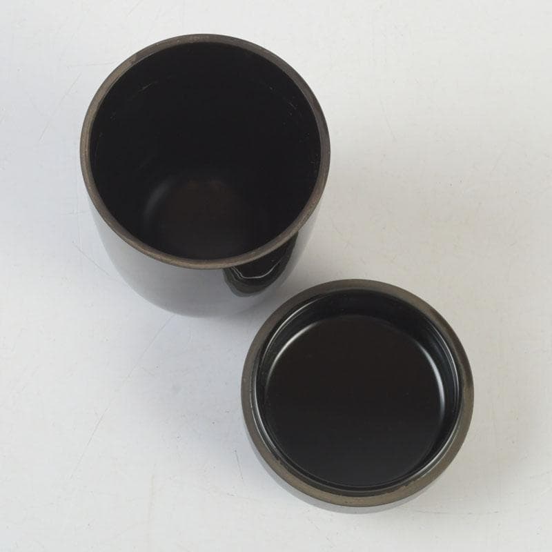 茶道具　輪島塗　岡本陽斎作　日の出棗　共箱　V　9831