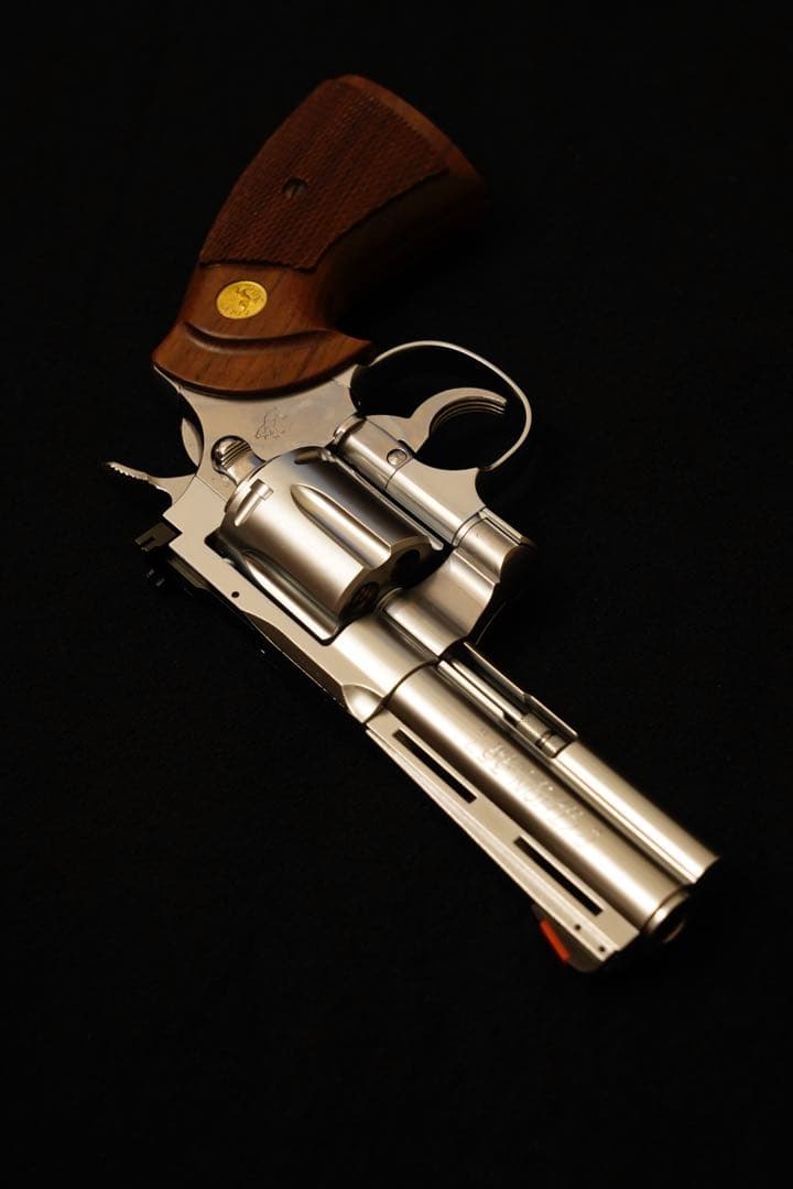 タナカコルトパイソン4インチステンレスシルバーRモデルモデルガン木製グリップ