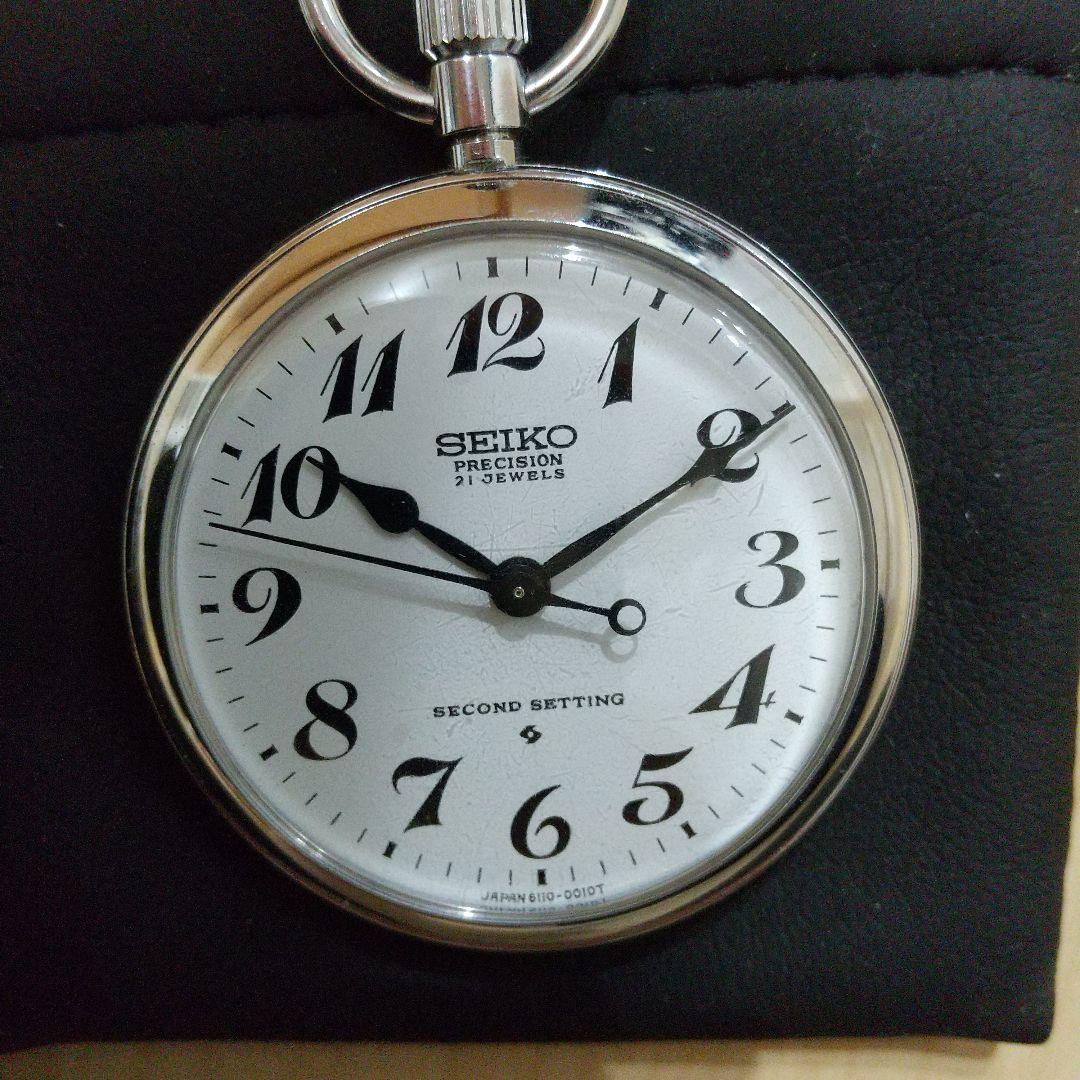 鉄道部品 SEIKO 鉄道懐中時計 ネジ巻き式 完動品