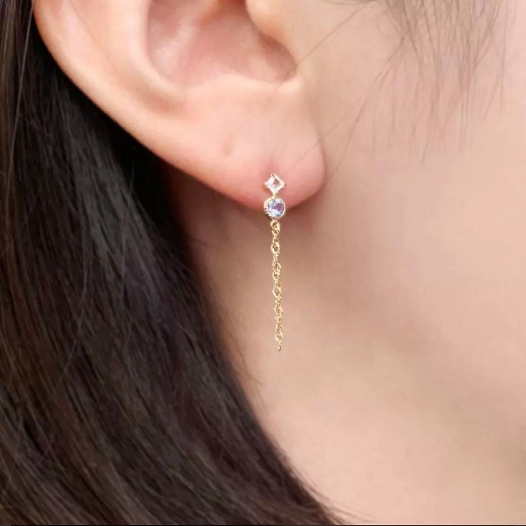 【TAKE-UP】K18・K10タンザナイトスイングピアス(YG)