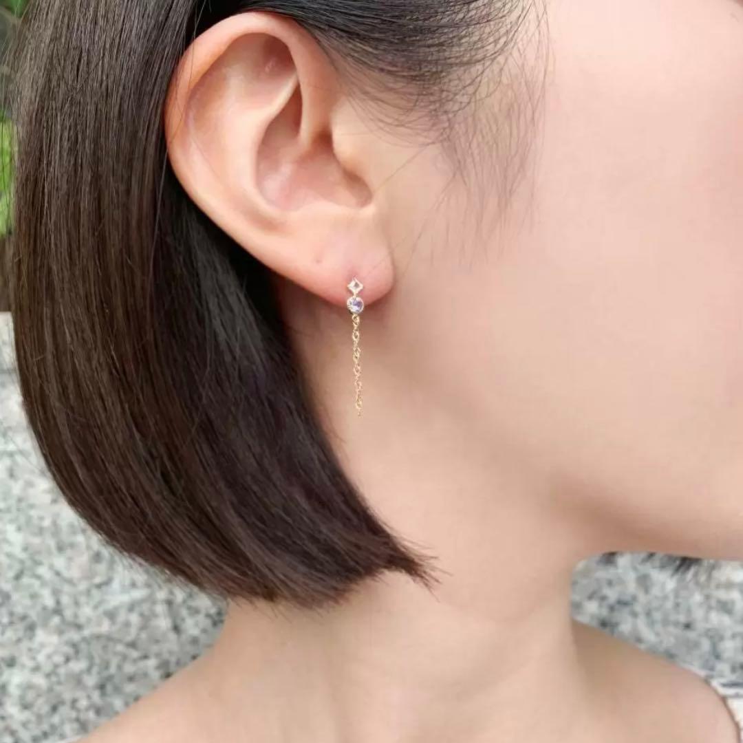 【TAKE-UP】K18・K10タンザナイトスイングピアス(YG)