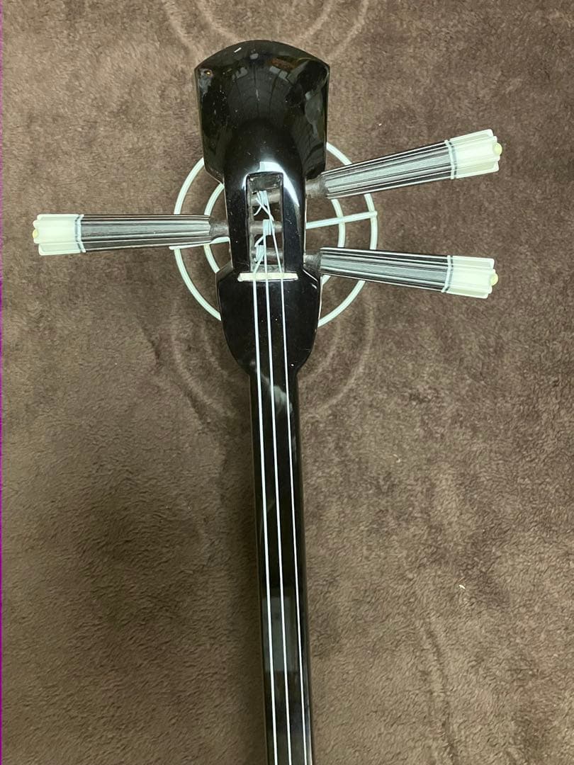 沖縄三線貴重八重山黒木与那城型本皮一枚張りスンチ塗り期間限定出品