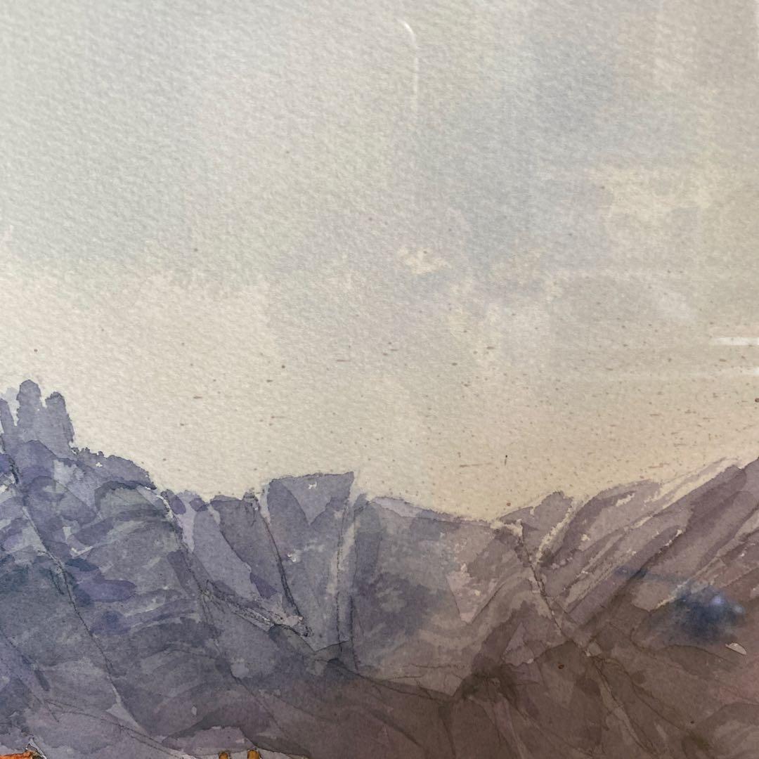 希少　サイン入り安野光雅版画『風景と出会い』コルチナダンペッツォの山13/100