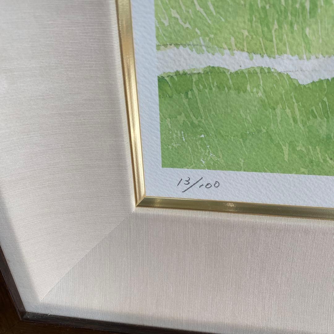 希少　サイン入り安野光雅版画『風景と出会い』コルチナダンペッツォの山13/100