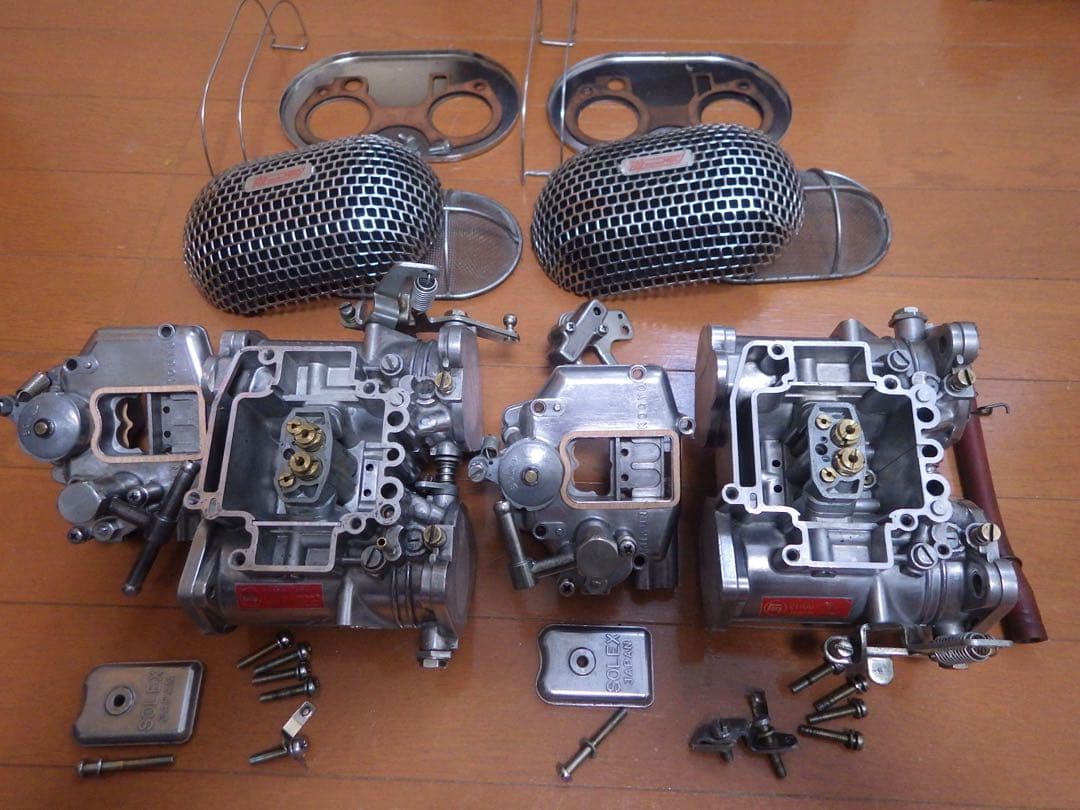 【当時物】トヨタ純正SOLEXソレックス40Φ２連4型+2TG用インマニ付