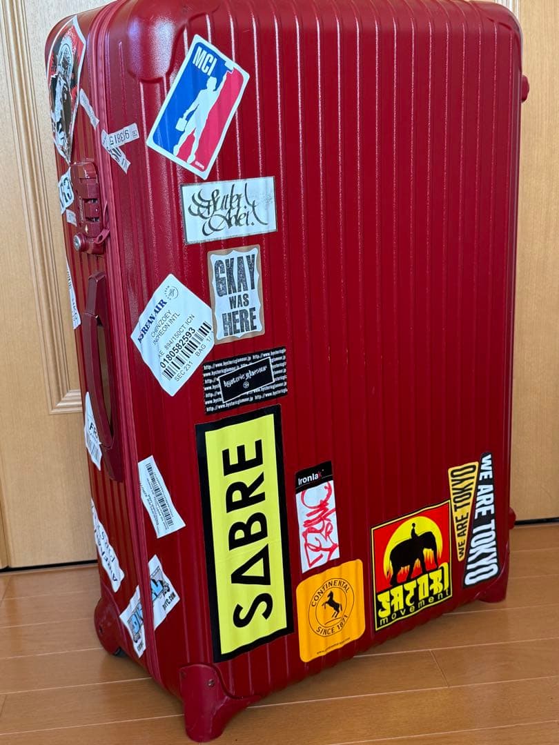 RIMOWAリモワ　サルサ　2輪　レッド 赤　ステッカー　スーツケース