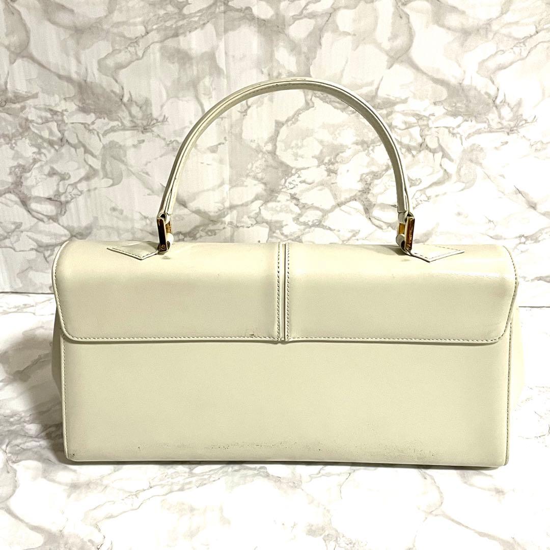 イヴサンローラン ハンドバッグ レディース レザー 革 皮 白 ホワイト