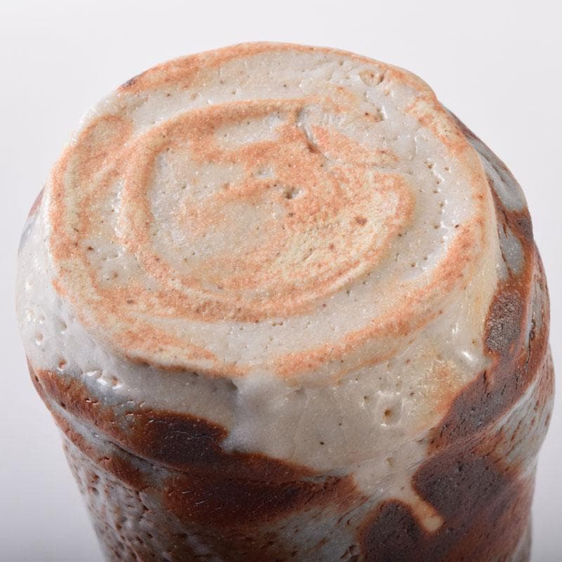 茶道具　鼠志野　林英仁作　茶入　仕覆2点付　共箱　V　7452